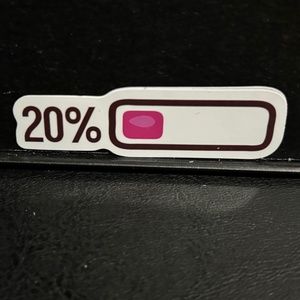 20% LOW BATTERY STICKER